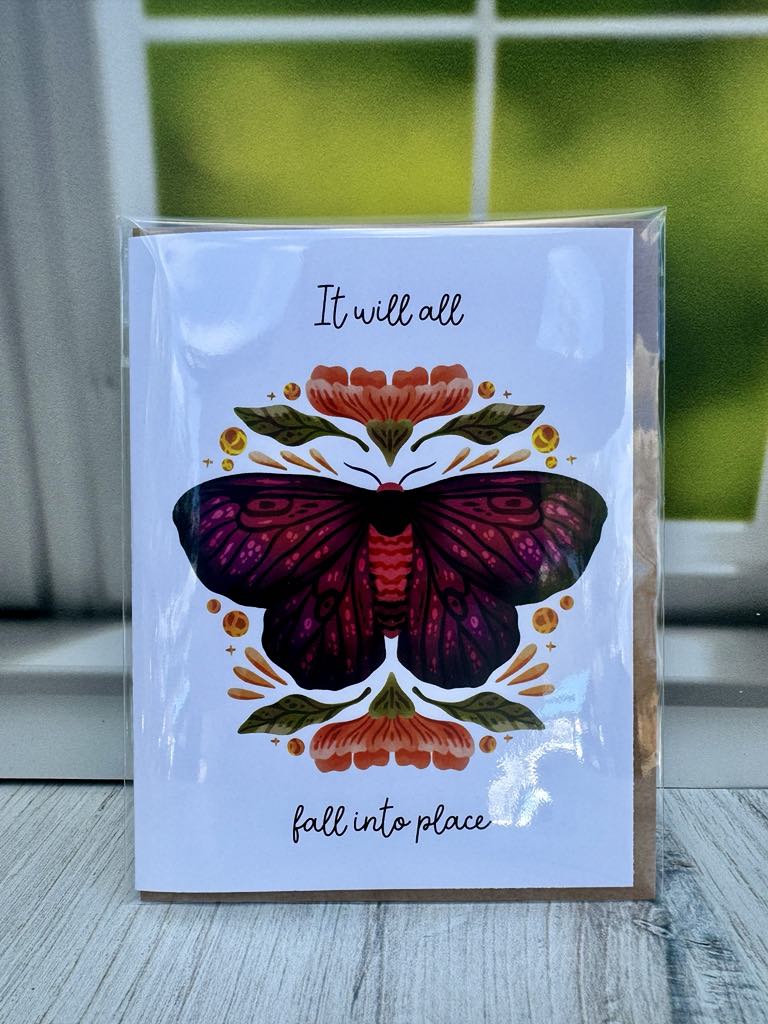 It will all fall into place greeting card