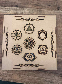 Chakra palm stone set