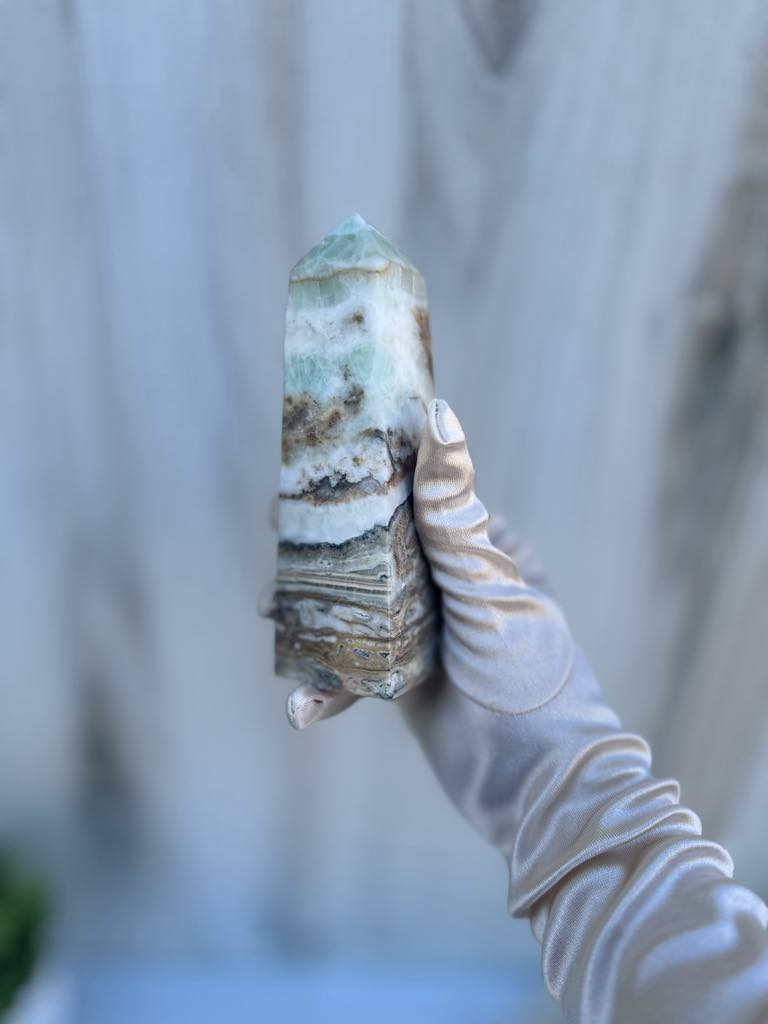 Pistachio Calcite Tower 1