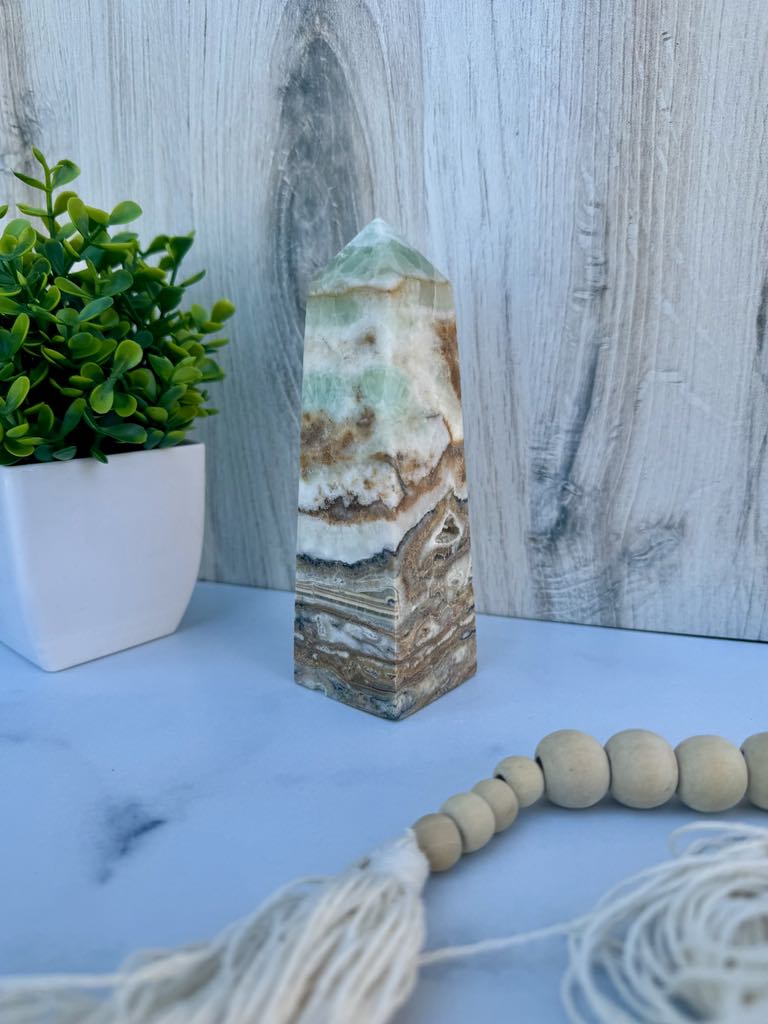 Pistachio Calcite Tower 1