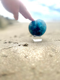 Blue Apatite Sphere
