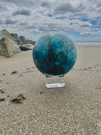 Blue Apatite Sphere