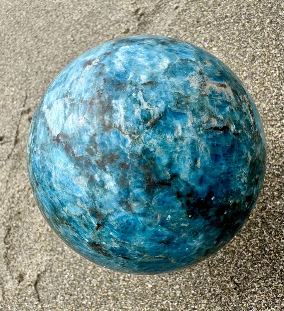 Blue Apatite Sphere