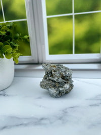Blue Fluorite and Pyrite Cluster