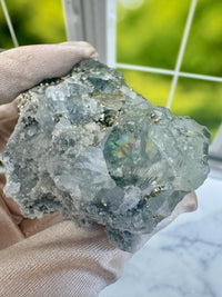 Blue Fluorite and Pyrite Cluster 2
