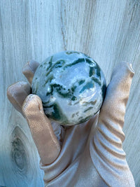 Moss Agate Sphere 1
