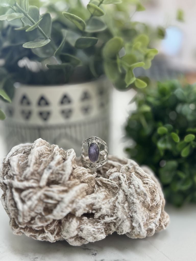 Amethyst Sterling Silver Ring Size 8