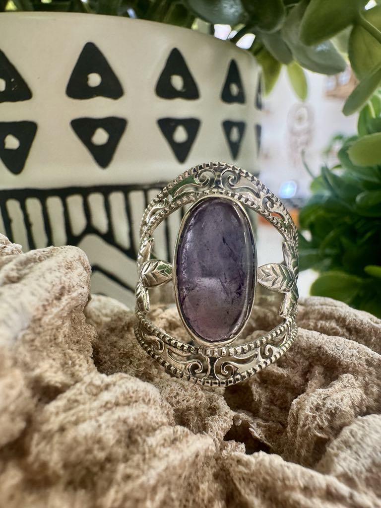 Amethyst Sterling Silver Ring Size 8