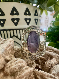 Amethyst Sterling Silver Ring Size 8