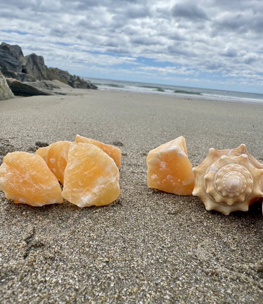 Orange Calcite Tumbles Raw