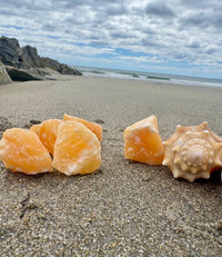 Orange Calcite Tumbles Raw