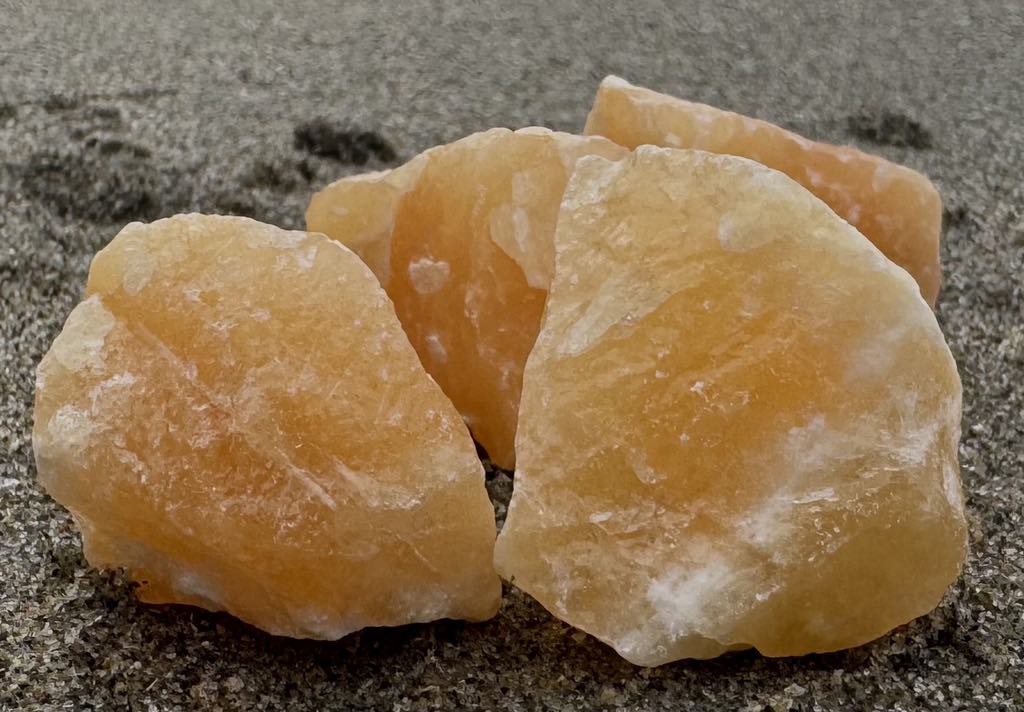 Orange Calcite Tumbles Raw