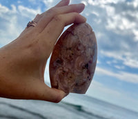 Pink Flower Agate Freeform