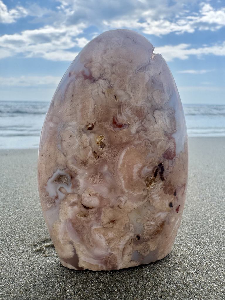 Pink Flower Agate Freeform