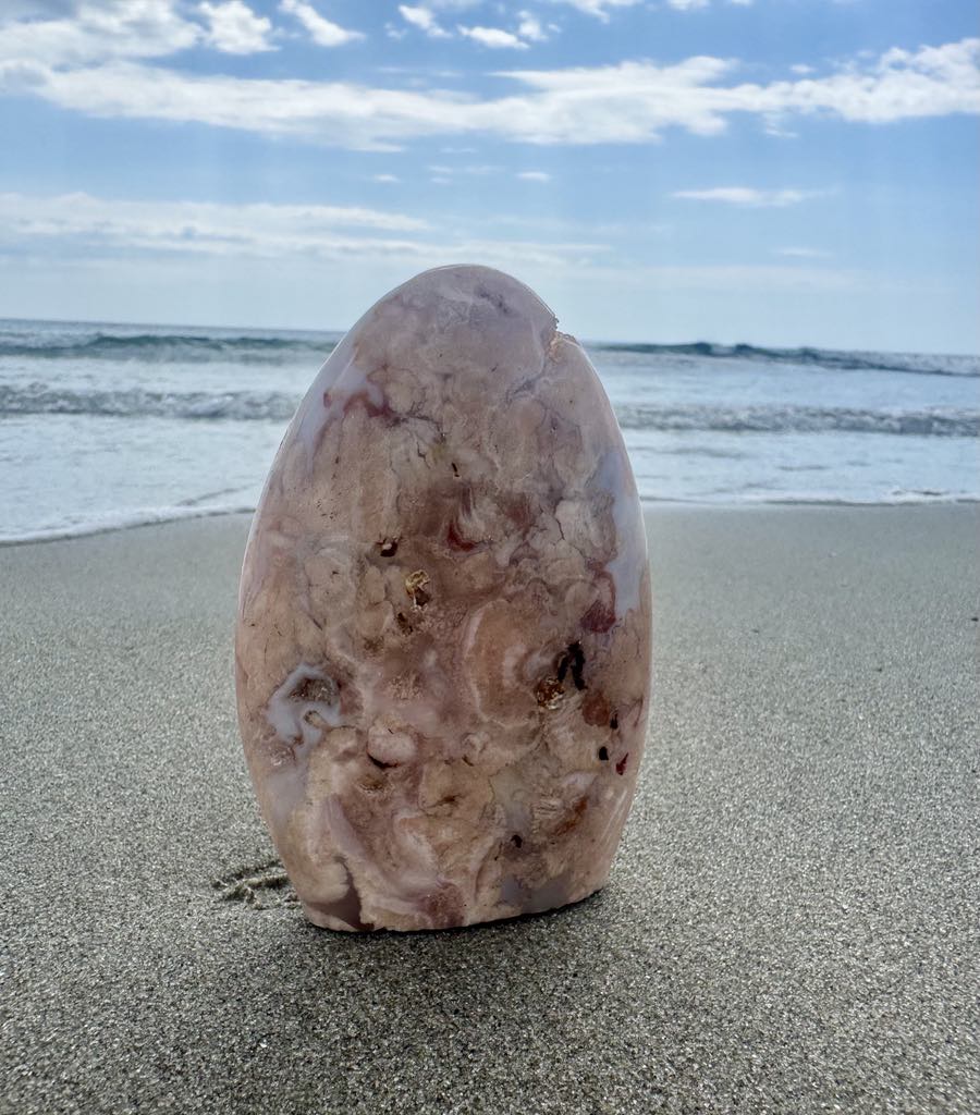 Pink Flower Agate Freeform