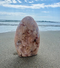 Pink Flower Agate Freeform