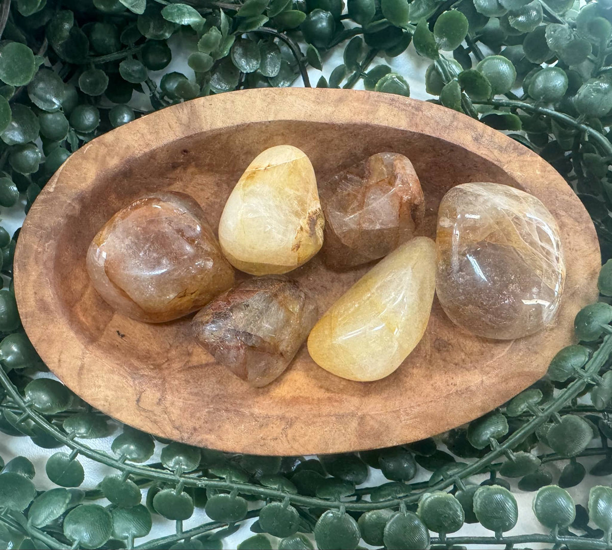 Golden Healer Tumble Stone