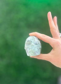 Moss Agate Skull