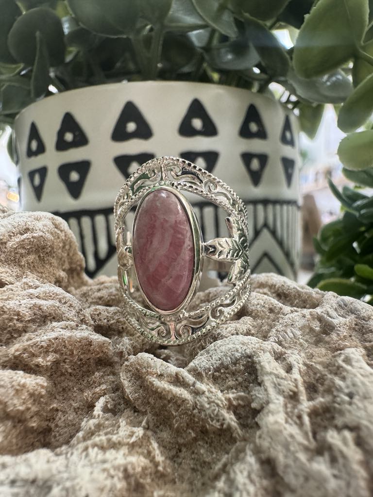 Rhodocrosite Ring Size 6
