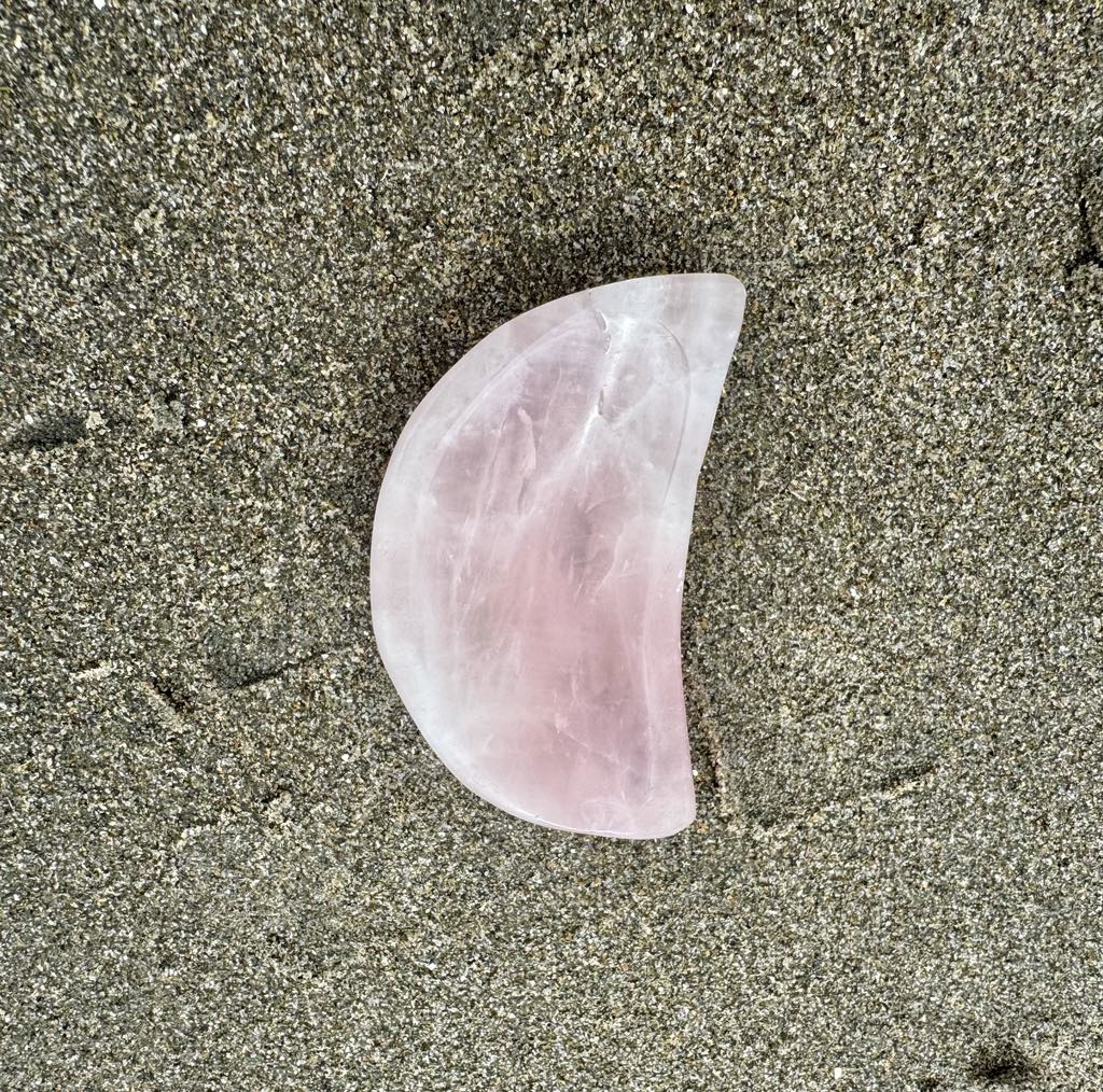 Rose Quartz Crescent Moon Bowl
