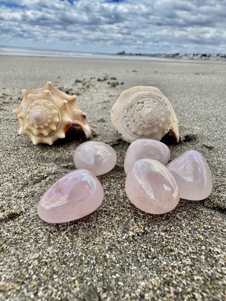 Angel Aura Rose Quartz Tumbles