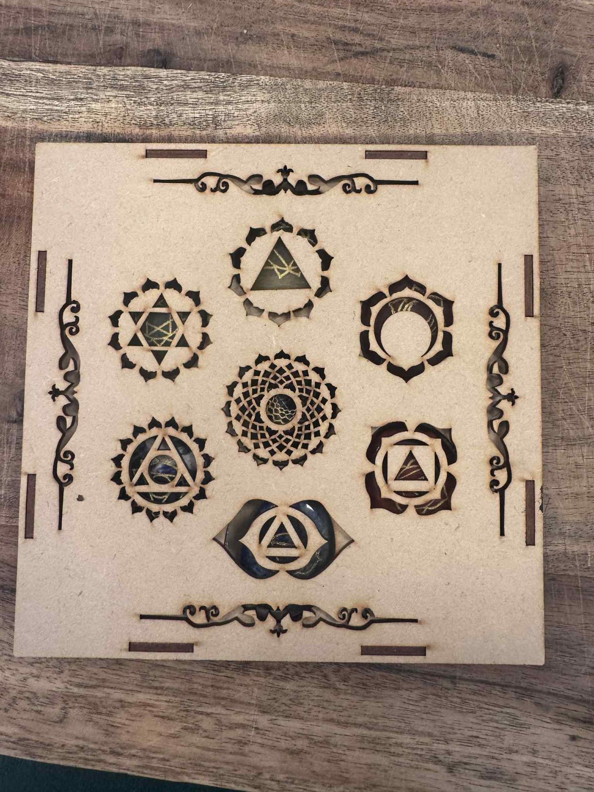 Chakra palm stone set