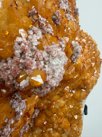 Citrine Cluster with Apophyllite on Stand