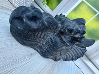 Black Obsidian Dragon Head