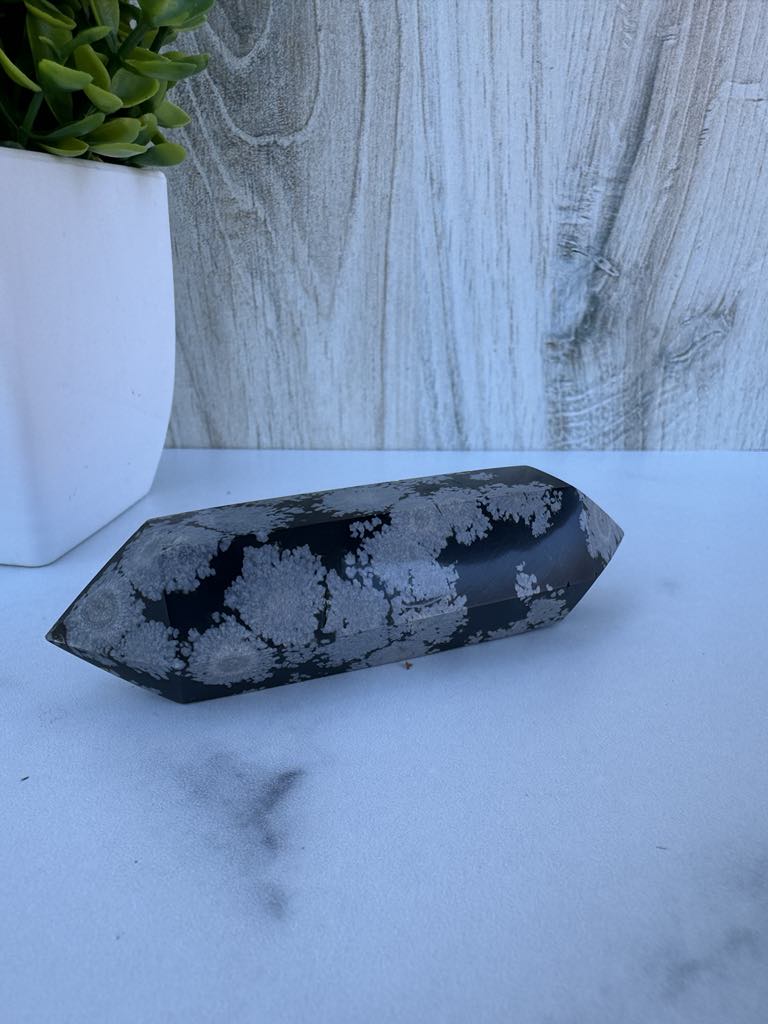 Snowflake Obsidian Double Point