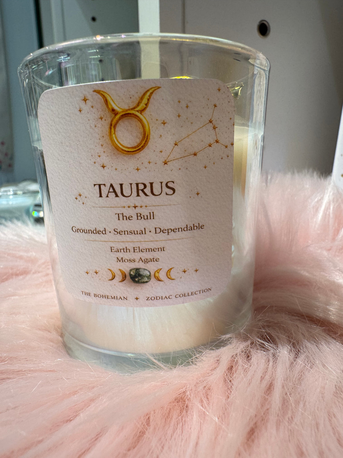 Taurus Zodiac Candle