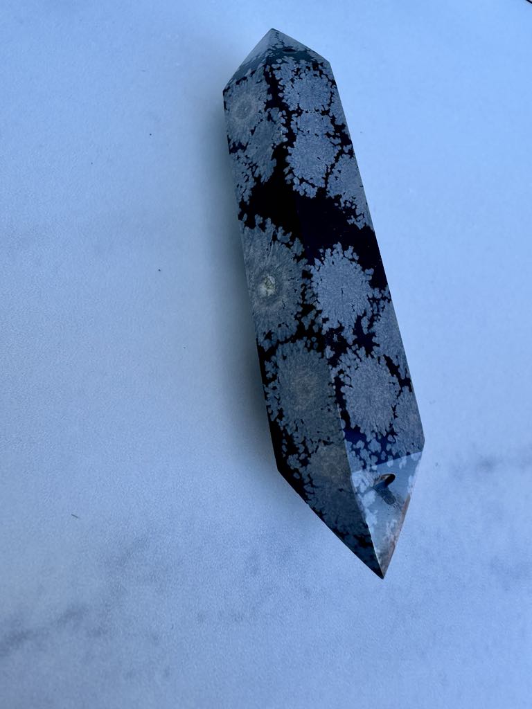 Snowflake Obsidian Double Point