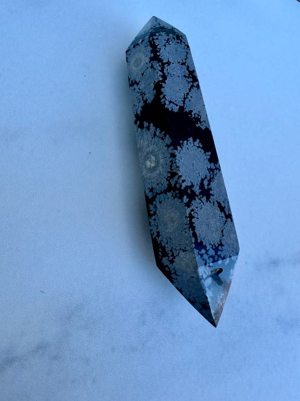 Snowflake Obsidian Double Point