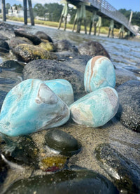 Blue Aragonite Tumbles