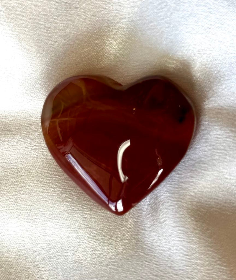 Carnelian Heart Palm Stone 1