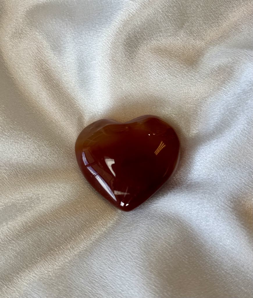 Carnelian Heart Palm Stone 2