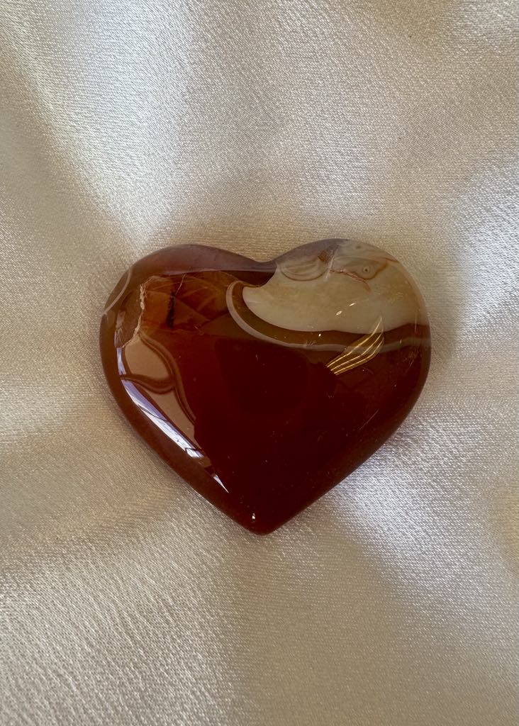 Carnelian Heart Palm Stone 3