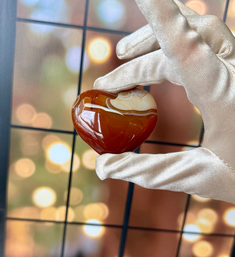 Carnelian Heart Palm Stone 3