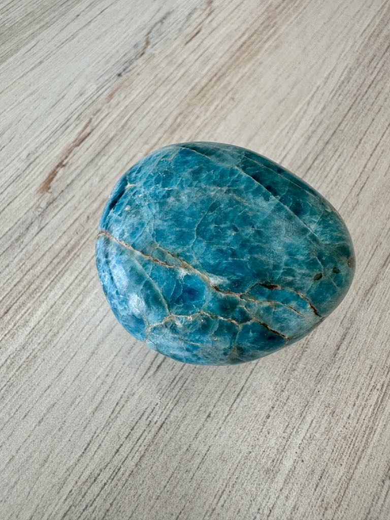 Blue Apatite Palm Stone 1