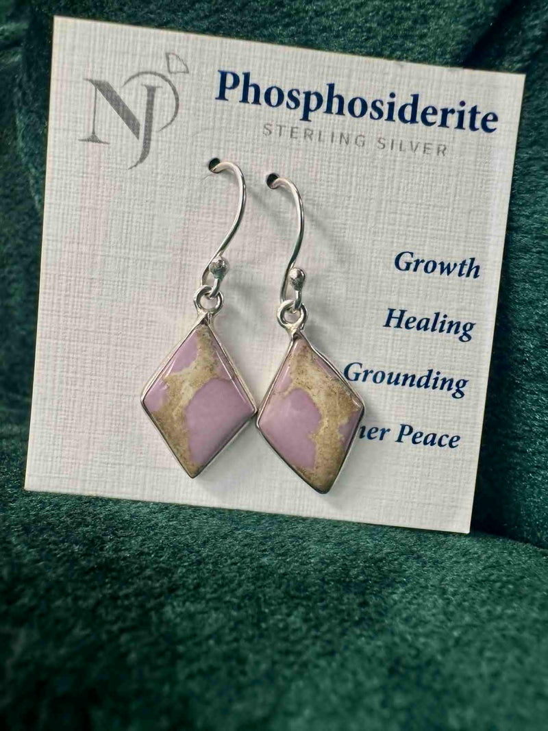 Phosphosiderite Earrings