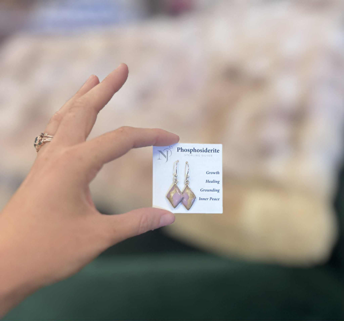 Phosphosiderite Earrings