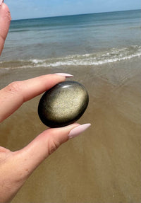 Golden Sheen Obsidian Palmstone