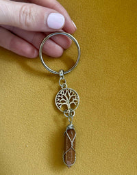 Goldstone Tree of Life Keychain