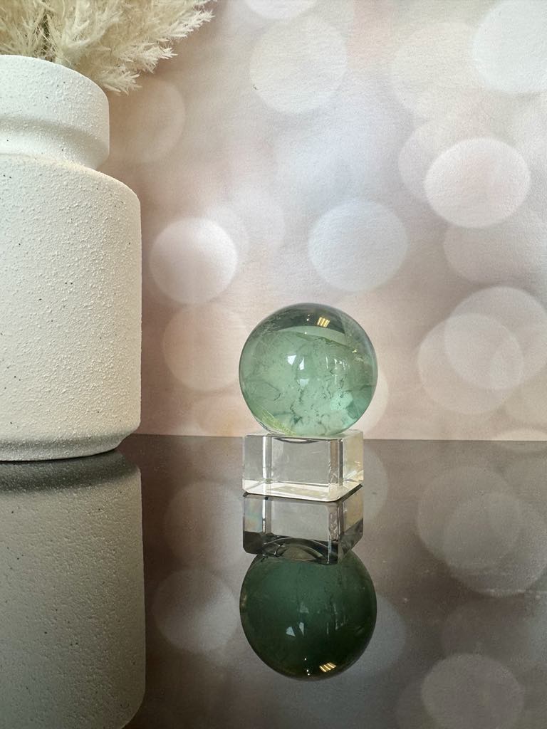 Green Fluorite Sphere