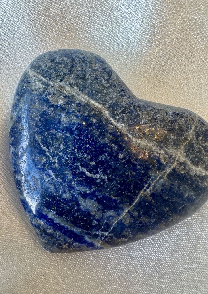 Lapis Lazuli Heart Palm Stone 2