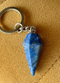 Lapis Lazuli Point Keychain