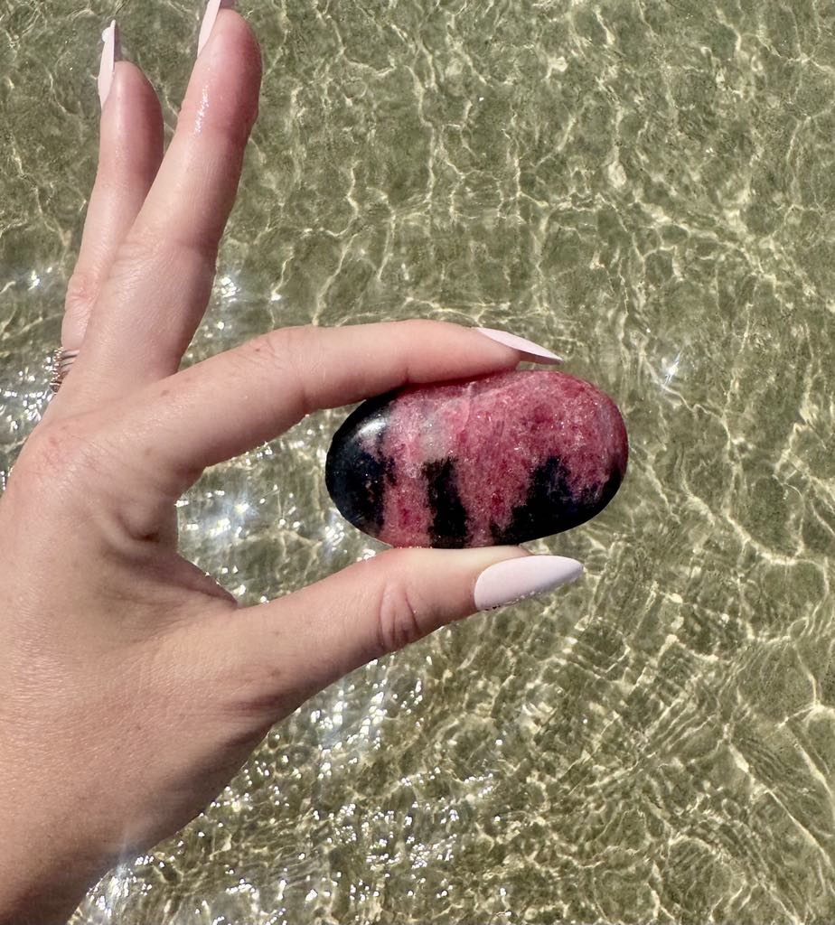 Rhodonite Palm Stone 2