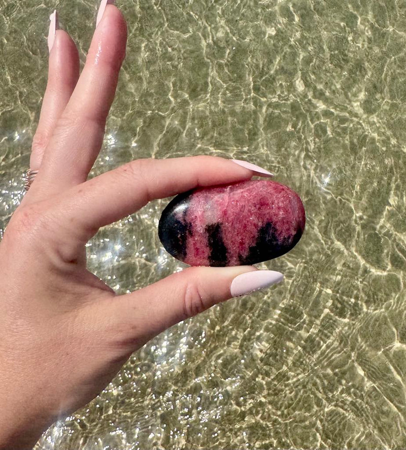 Rhodonite Palm Stone 2