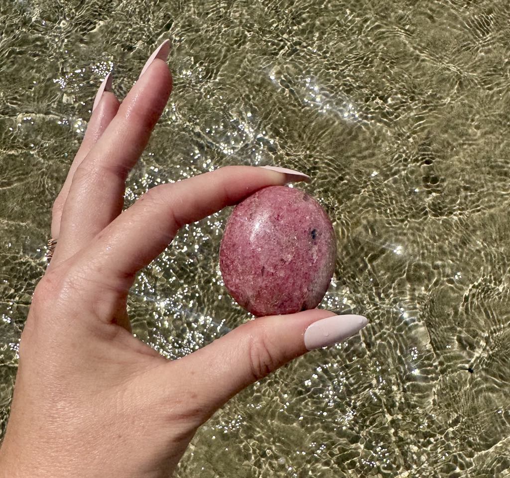 Rhodonite Palm Stone 1