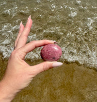 Rhodonite Palm Stone 1