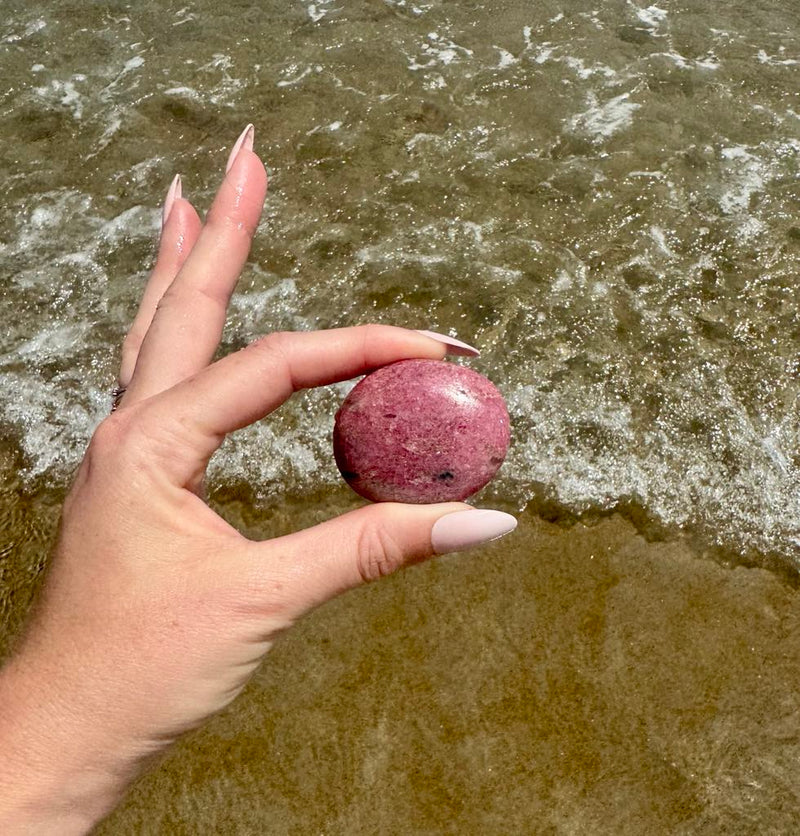 Rhodonite Palm Stone 1